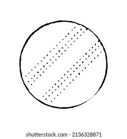 icono del vector de cricket con estilo dibujado a mano