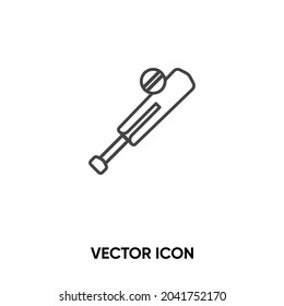 Cricket vector icon. Modern, simple flat vector illustration for website or mobile app.Batsman symbol, logo illustration. Pixel perfect vector graphics	