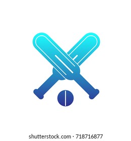 Cricket vector icon on white