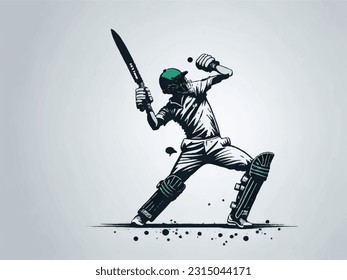 Cricket, vector, illustration, white background