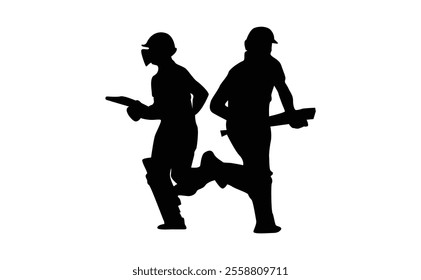 Cricket Vector Logo Design. Cricket player logo design vector. Icon Symbol. Template Illustration
