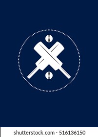 Cricket vector logo design template. Cricket icon (sign, symbol, emblem, badge). Cricket bats illustration
