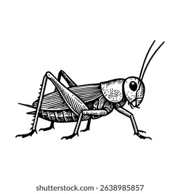 cricket vector realistic line icon on white background
Vector line icon animal, wildlife