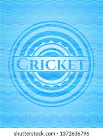 Cricket water representation emblem.