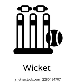 A cricket wicket, solid icon