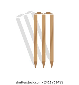 cricket wicket for a sports game vector illustration
