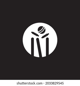 Cricket Wickets Bold Abstract Mark Pictorial Emblem Logo Symbol Iconic Creative Modern Minimal Editable in Vector Format