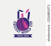 Cricket World Cup 2023 Vector Design