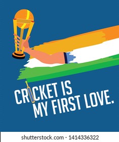 cricket world cup trophy flag