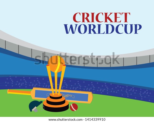 Cricket World Cup Trophy Stadium Stock Vector Royalty Free 1414339910 Cricket World Cup Trophy Stadium Stock Vector Royalty Free 1414339910