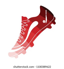Crickets boot icon. Flat color design. Vector illustration.