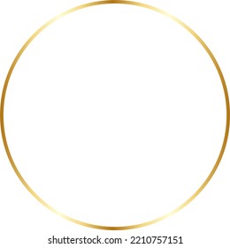 Cricle Gold Border Frame Vector