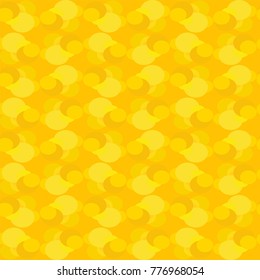 Cricle Pattern. Yellow Texture 