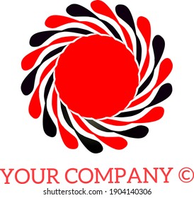 Cricle Red And Black Logo Company