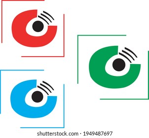 cricular and line colorful abstract logo design vector 