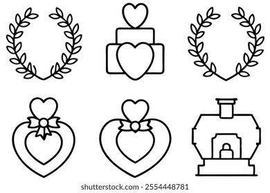 Cricut Heart Wreath Line Art Design Ideas