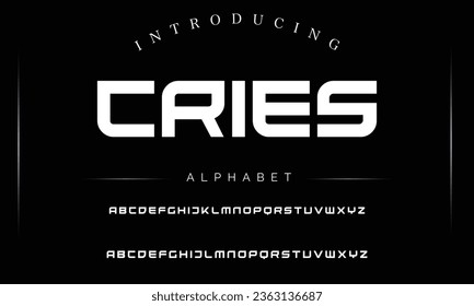 Cries Sport Modern Future bold Alphabet Font. Typography urban style fonts for technology, digital, movie logo bold style. vector illustration