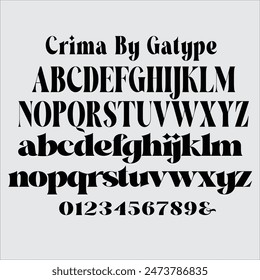 Crima Font Black Serif totality and elegance. One of the newest releases that can only be done now, naturally drawn with pinpoint accuracy. 