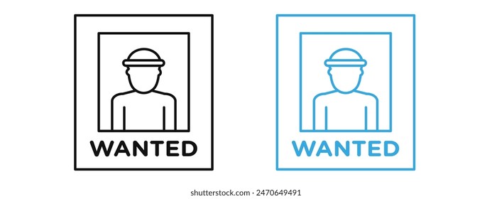 Crime Alert Icon for Wanted Posters, Law Enforcement, and Western Themes