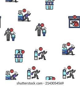 Ilustración De Línea Delgada Del Vector De Acciones Ilegales Del Bandido Del Crimen