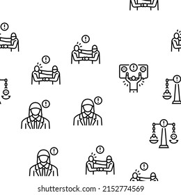 Ilustración De Línea Delgada Del Vector De Acciones Ilegales Del Bandido Del Crimen