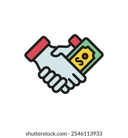 Crime Bribe Icon Vector Illustration