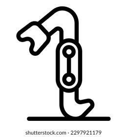 Crime crowbar Symbol Umriss-Vektorgrafik. Strichwerkzeug. Niveauklausel
