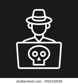 Crime, cyber, hacker icon vector image. Can also be used for internet security. Suitable for use on web apps, mobile apps and print media.