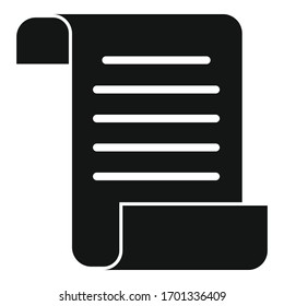 Crime description paper icon. Simple illustration of crime description paper vector icon for web design isolated on white background