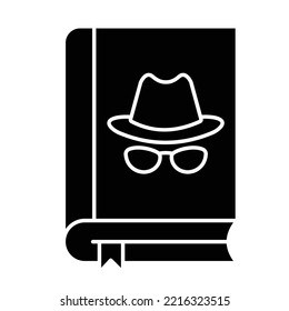 Crime Detection Book Glyph Vector Icon which can easily modified  

