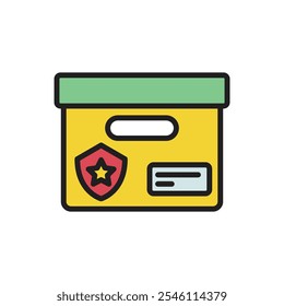 Ilustração de vetor de ícone de documento de crime