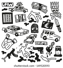 Crime - doodles