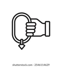 Ilustración vectorial de iconos de delineación de extorsión criminal