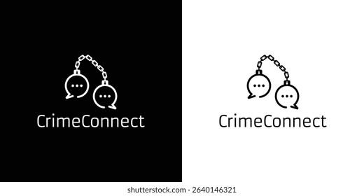 Crime Handcuffs Icon Vector. Crime Punishment Sign Logo Concept.