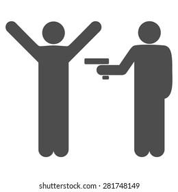 Crime icon from Man Poses Set. Style: monochrome gray icons, rounded corners, white background.