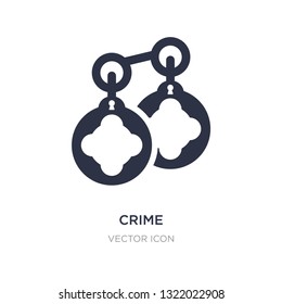 crime icon on white background. Simple element illustration from Cyber concept. crime sign icon symbol design.