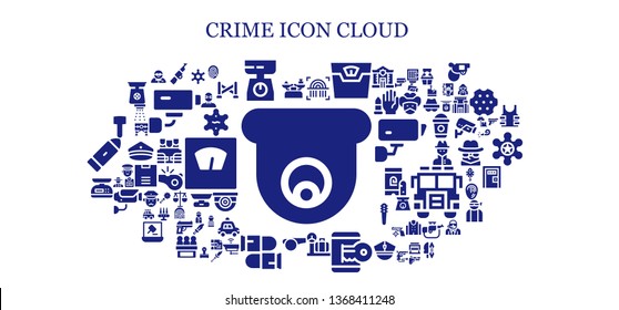 crime icon set. 93 filled crime icons.  Collection Of - Cctv, Scale, Rifle, Fingerprint, Hacker, Whistle, Bullets, Mallet, Sheriff, Bodyguard, Burglar, Police line, Security camera
