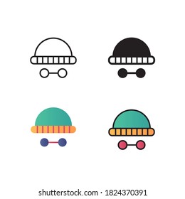crime icon vector with different style design. isolated with white background