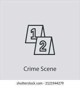 crime icon vector icon.Editable stroke.linear style sign for use web design and mobile apps,logo.Symbol illustration.Pixel vector graphics - Vector