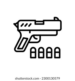 Crime icon in vector. Illustration