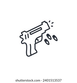 Verbrechenssymbol. vector.Editable stroke.linear style sign for use web design,logo.Symbol illustration.