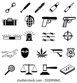 Crime Icons set