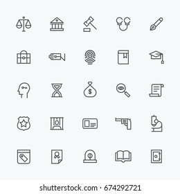 crime icons vector illustration flat design
