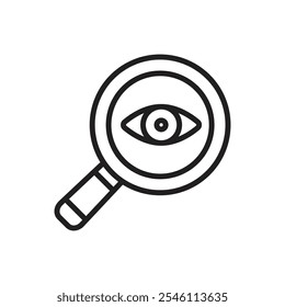 Crime Investigation Outline Icon Vector Illustration