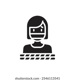 Secuestro de delito llenó Ilustración vectorial de íconos