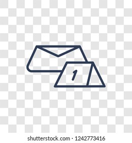 crime Letter icon. Trendy linear crime Letter logo concept on transparent background from law and justice collection