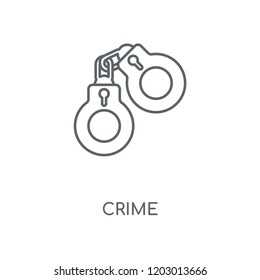 Crime linear icon. Crime concept stroke symbol design. Thin graphic elements vector illustration, outline pattern on a white background, eps 10.