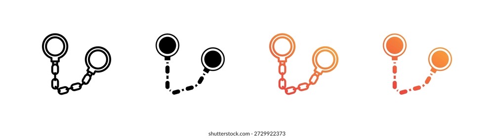 Vetor do conjunto de ícones de estilo múltiplo do crime