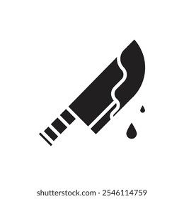 Asesinato de delito llenó la Ilustración vectorial de iconos