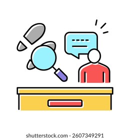 crime news color icon vector. crime news sign. isolated symbol illustration